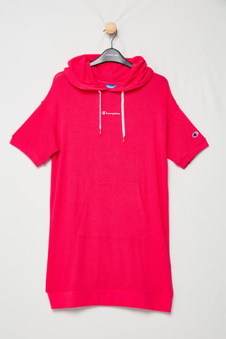 Sweaterjurk met Capuchon - Roze