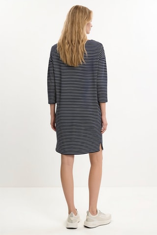 Trui-jurk - Marineblauw en Wit