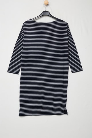 Trui-jurk - Marineblauw en Wit