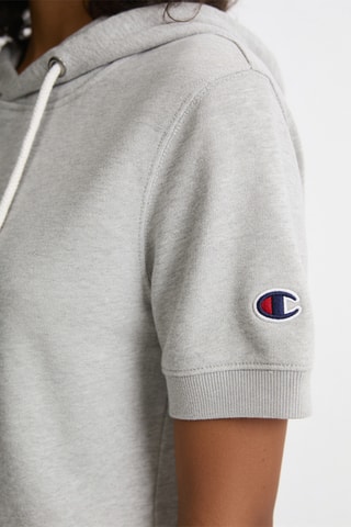 Sweaterjurk met Capuchon - Gemêleerd Lichtgrijs