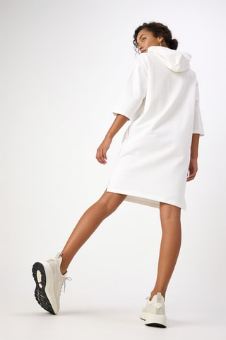Sweaterjurk met Capuchon - Wit