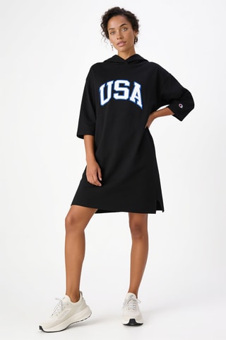 Sweaterjurk met Capuchon - Zwart