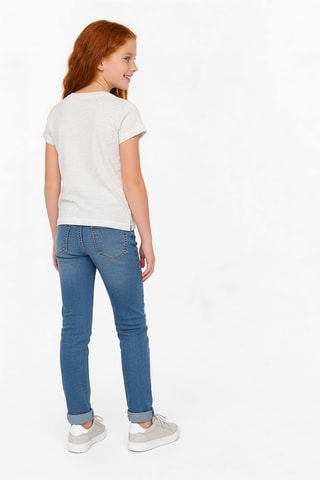 T-shirt - Gemêleerd Lichtgrijs