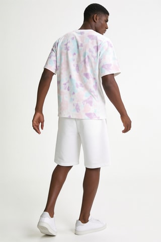 T-shirt tie and dye - Wit en Turquoise