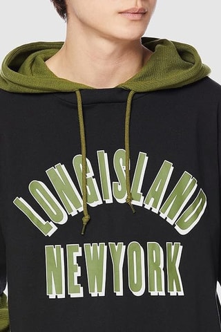 T-shirt met Capuchon - Zwart