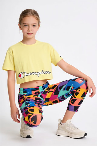 T-shirt cropped - Geel