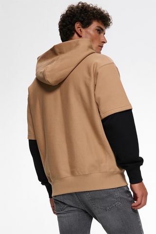 Sweater met capuchon - Camel