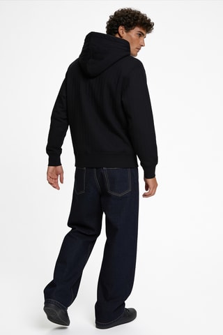 Sweater met capuchon - Zwart