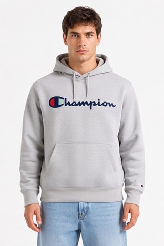 Sweater met capuchon - Gemêleerd Lichtgrijs