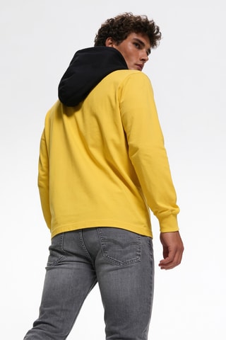 Sweat à capuche - Jaune