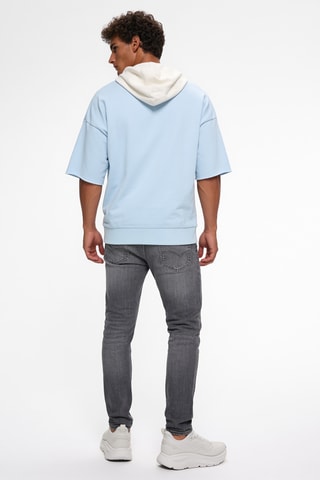 Sweater met capuchon - Hemelsblauw