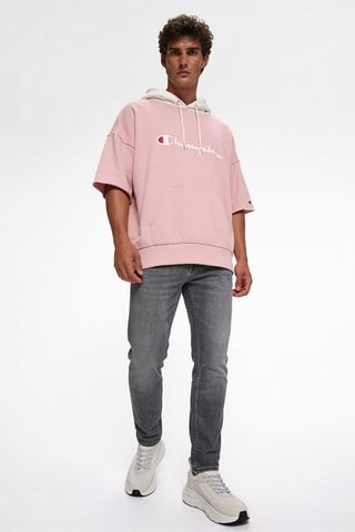 Sweater met capuchon - Lichtroze
