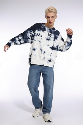 Sweater Tie and Dye- Donkerblauw