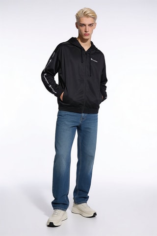 Sweater met capuchon - Zwart