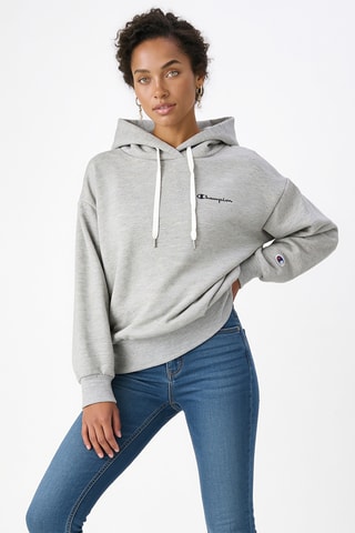 Sweater met capuchon - Gemêleerd Lichtgrijs