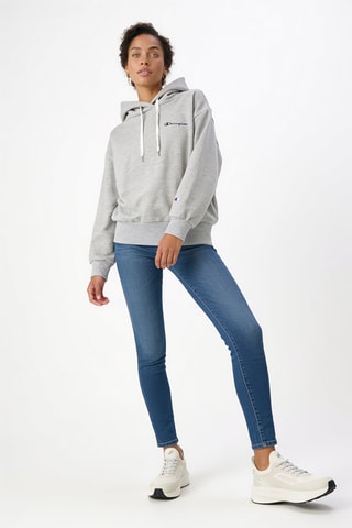 Sweater met capuchon - Gemêleerd Lichtgrijs