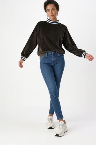 Velours Sweater - Zwart