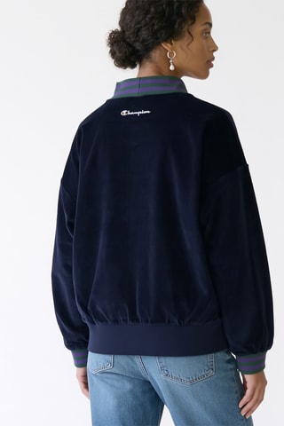 Velours Sweater - Marineblauw