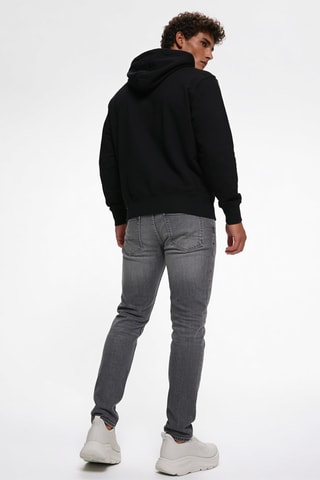 Sweater met capuchon - Zwart