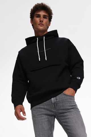 Sweater met capuchon - Zwart
