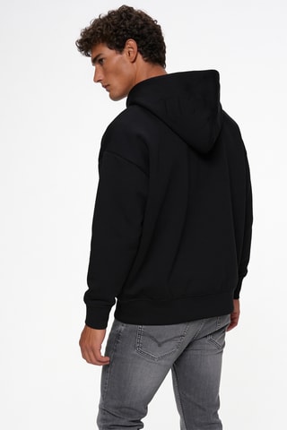 Sweater met capuchon - Zwart