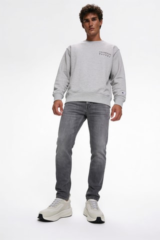 Sweater met capuchon - Gemêleerd Lichtgrijs