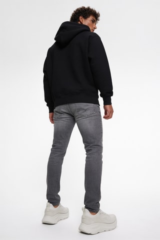 Sweater met capuchon - Zwart