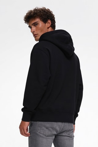 Sweater met capuchon - Zwart