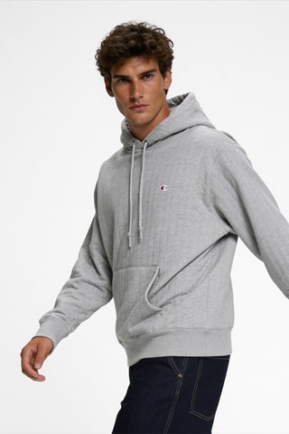 Sweater met capuchon - Gemêleerd Lichtgrijs