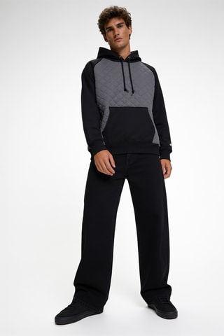 Sweater met capuchon - Zwart