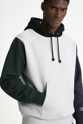 Sweater met capuchon - Gemêleerd Lichtgrijs