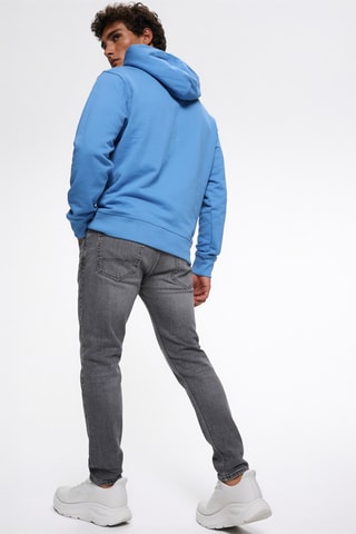 Sweater met capuchon - Blauw