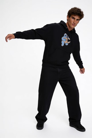 Sweater met capuchon - Zwart