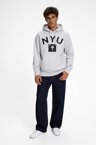 Sweater met capuchon - Lichtgrijs