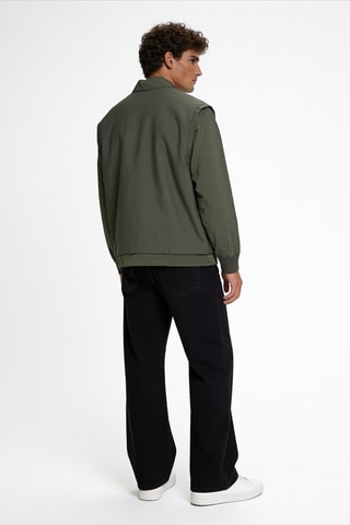 Sweater met trompe-l’œil effect - Olijfgroen