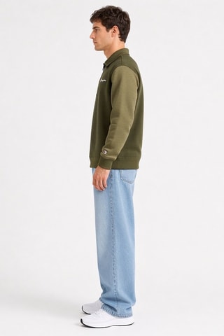 Sweater met trompe-l’œil effect - Olijfgroen