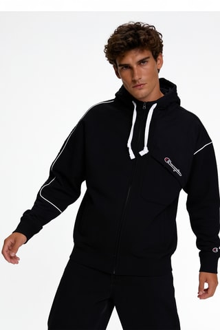 Sweater met capuchon - Zwart