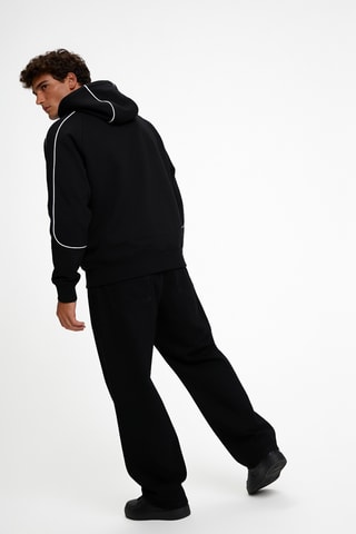 Sweater met capuchon - Zwart