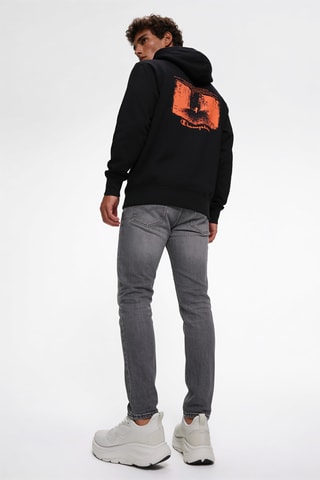Sweater met capuchon - Zwart