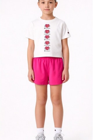 T-shirt en Short - Wit en Fuchsia