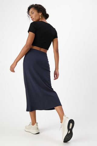 Midirok Hoge Taille - Marineblauw