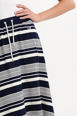 Rechte Rok - Marineblauw en Wit