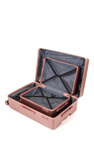 Handbagage en Grote Trolley (S/L) Tiana - Roze - 55/75 cm