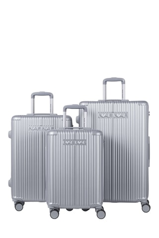 Set van 3 Trolleys (S/M/L) Vaiana - Zilverkleurig - 55 / 65 / 75 cm