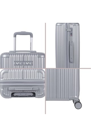 Set van 3 Trolleys (S/M/L) Vaiana - Zilverkleurig - 55 / 65 / 75 cm