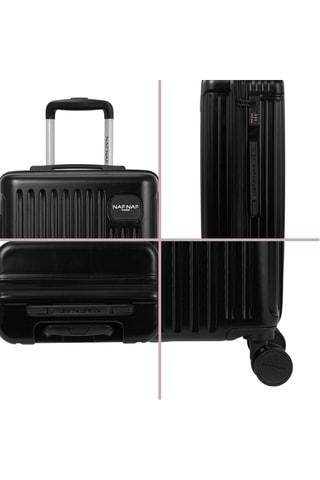 Set van 3 Trolleys (S/M/L) Assepoester - Zwart - 55 / 65 / 75 cm