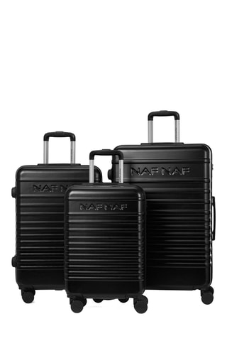 Set van 3 Trolleys (S/M/L) Daisy - Zwart - 55 / 65 / 75 cm