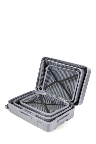 Set van 3 Trolleys (S/M/L) Daisy - Metallic Grijs - 55 / 65 / 75 cm