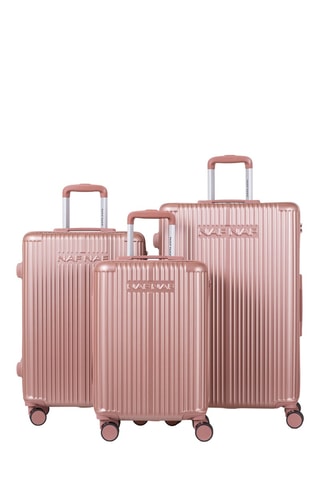 Set van 3 Trolleys (S/M/L) Vaiana - Metallic Roze - 55 / 65 / 75 cm