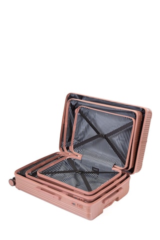 Set van 3 Trolleys (S/M/L) Vaiana - Metallic Roze - 55 / 65 / 75 cm